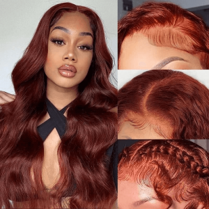 Julia Hair Pre-everything 13x4 Glueless Full Frontal Wig Wear Go 6x4.75 Pre Cut Lace Wig Reddish Brown 7x5 Bye Bye Knots Wig Body Wave Human hair Flash Sale